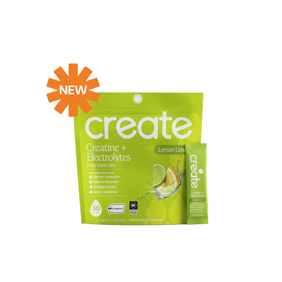 Create Creatine + Electrolytes Mix Lemon Lime